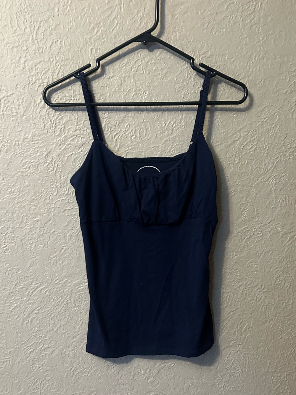 INC International Concepts Navy Scoop-Neck Cami with Braided Straps